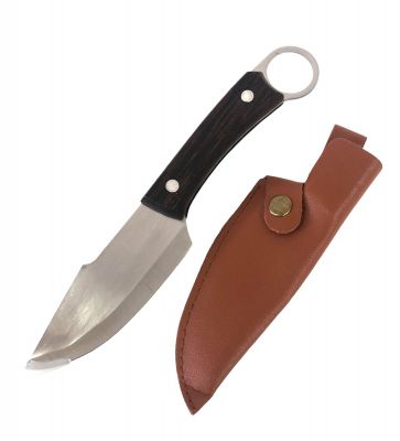 Нож стальной деревянная рукоятка в чехле 23 см.1 шт. ― cena-optom.ru - Всё по одной цене