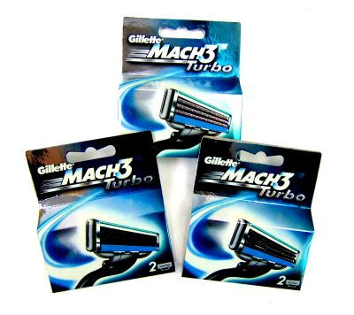 Сменные кассеты для бритья GILLETTE MACH TURBO 3  2 шт. 1 упаковка  ― cena-optom.ru - Всё по одной цене