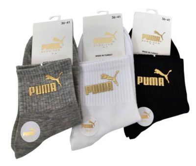 Носки женские PUMA 95 % хлопок р.36-41 / 10 пар в упаковке/ 1 пара  ― cena-optom.ru - Всё по одной цене