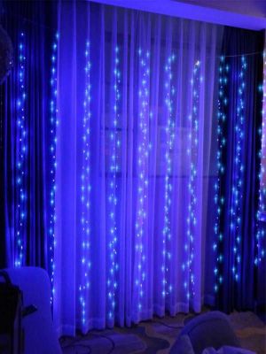Штора гирлянда из светодиода Синяя 600 LED 3*3 м./160 ламп/ ― cena-optom.ru - Всё по одной цене