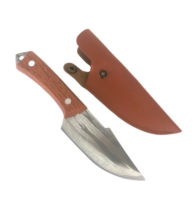 Нож стальной деревянная рукоятка в чехле 21 см.1 шт. ― cena-optom.ru - Всё по одной цене