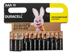 Батарейки Duracell  ААА мизинчиковые 12 шт.