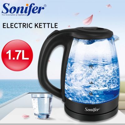 Электрический чайник Sonifer стекло 1,7 л. 2200 Вт SF-2079  ― cena-optom.ru - Всё по одной цене