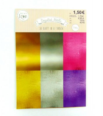 Бумага цветная металлизированная 16 шт.6 цветов  ― cena-optom.ru - Всё по одной цене