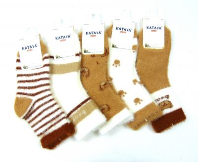 Носки детские термо 80%шерсть норки 1-4 года /10 пар в упаковке/ 1 пара  ― cena-optom.ru - Всё по одной цене