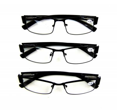Очки для зрения с металлической оправой с диоптриями +3,5 ― cena-optom.ru - Всё по одной цене