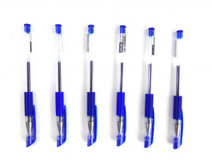 Ручка гелевая синяя 0,5 мм.1 шт.