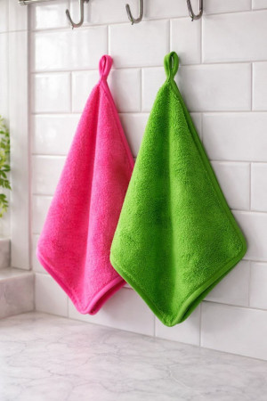 Салфетка 100 % микрофибра двухсторонняя 24 см.1 шт.