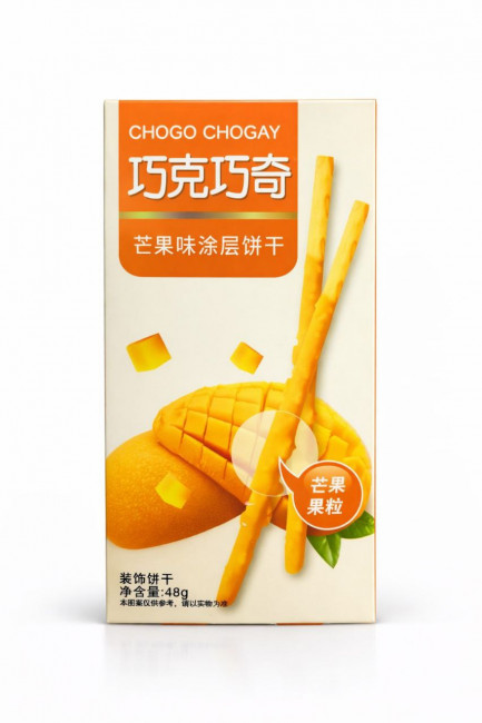 Палочки в глазури со вкусом манго QiaoKeQiaoQi 48г