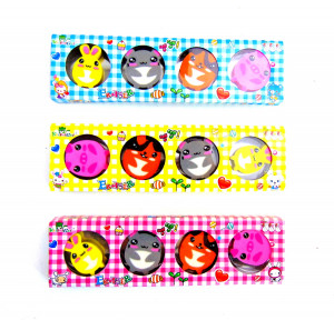 Набор ластиков 4 шт.5*18 см.