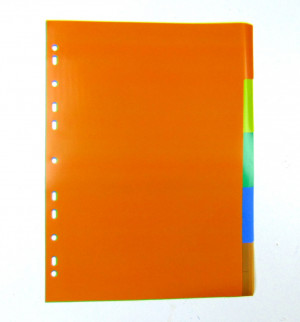 Разделитель для документов пластиковый  А 4 6 шт.