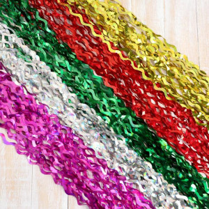 Дождик волнистый новогодний 1,5 м./ ПРОДАЖА ТОЛЬКО 10 ШТ./1 шт.