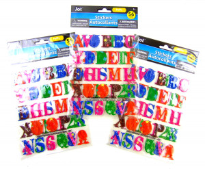 Набор стикеров английский алфавит 56 шт.15*24 см.