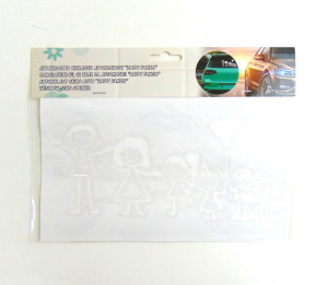 Наклейка на авто 16*25 см.1 шт.