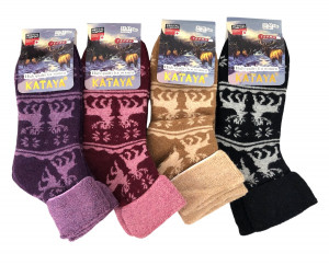 Носки женские термо 60% верблюжья шерсть 20% ангора / 12 пар в упаковке/ 1 пара