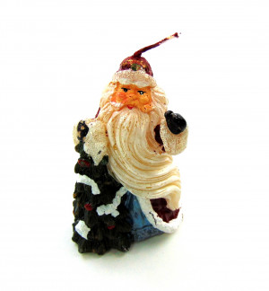 Свеча праздничная Дед мороз 11 см.1 шт.