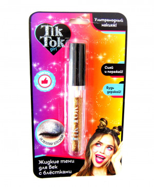 Тени жидкие для век с блестками ТИК ТОК  блогеры рекомендуют 4,9 мл.