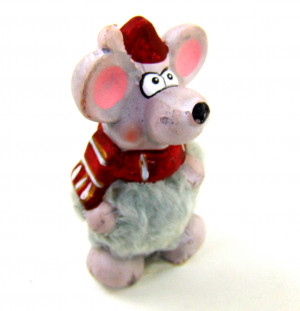 Фигурка керамическая Мышь 11 см.1 шт.