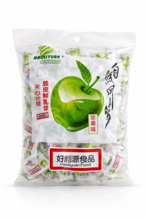 Хрустящие шарики с начинкой со вкусом яблока HaoLiYuan 320г