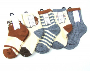 Носки детские 25%шерсть 55%хлопок  р.1-4 года / 10 пар в упаковке/ 1 пара
