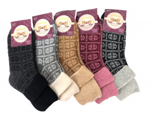 Носки женские термо 60% верблюжья шерсть20% ангора / 12 пар в упаковке/ 1 пара