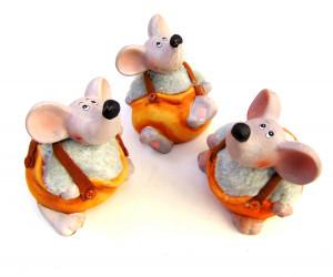 Фигурка керамическая Мышь 13 см.1 шт.