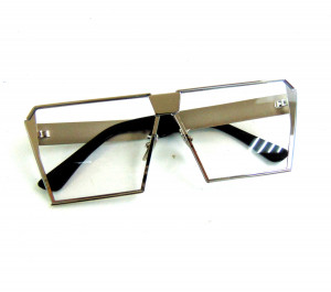 Очки прозрачные имиджевые с металлической оправой и дужками 1 шт.