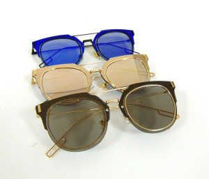 Очки солнцезащитные с металлической оправой и  дужками 1 шт.