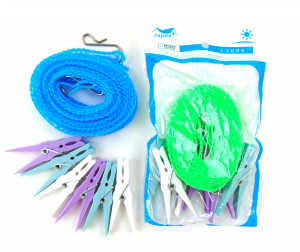 Прищепки 6 шт.+  веревка бельевая /коробка 360 шт./