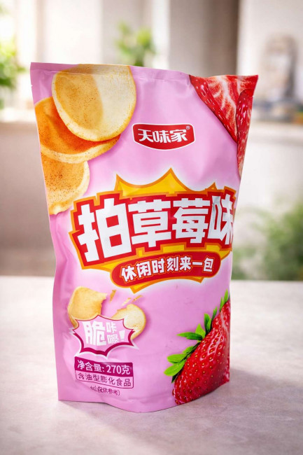 Чипсы Клубника 270 гр.1 шт.