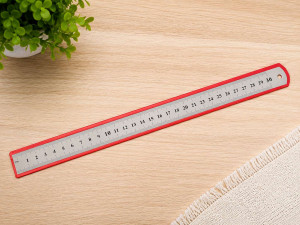 Линейка металлическая в чехле 30 см.1 шт.