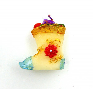 Свеча праздничная Сапожок 6 см.1 шт.