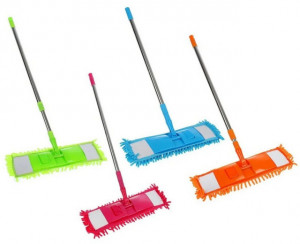 Швабра для пола с насадкой из микрофибры 120*40*12 см./60 шт.коробка/