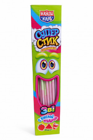 Соломка с кислой пудрой «СУПЕР СТИК» 12гр,1 шт./ 48шт,в коробке/