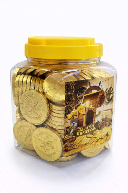 Монета сладкая Биткоин 1 шт./ 150 шт.в банке/