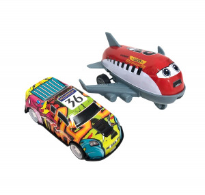 Набор машинка и самолет 7 см./648 шт.коробка/