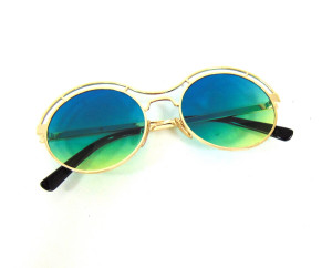 Очки солнцезащитные с металлической оправой и  дужками 1 шт.