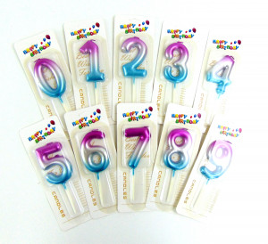 Свеча Цифра для торта 12 см./ 1, 2,6 /1 шт.