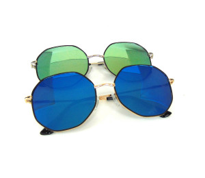 Очки солнцезащитные с металлической оправой и  дужками 1 шт.