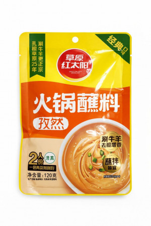 Соус для хого с вкусом зиры CaoYuanHongTaiYang 120 г