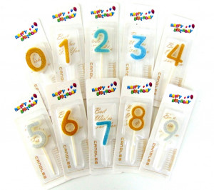 Свеча Цифра для торта 9 см.1 шт.