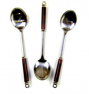 Ложка металлическая поварская 34 см.1 шт.