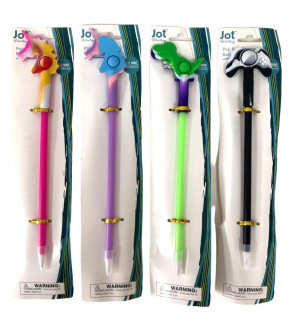 Ручка шариковая черная с силиконовым наконечником антистресс 1 шт./252 шт.коробка/