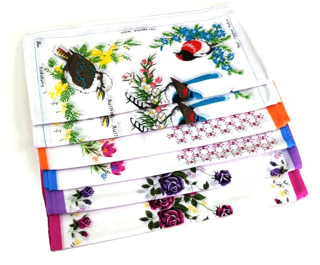 Платочек носовой мужской 100% коттон 30 см./ 12 шт.упаковка/ 1 шт.