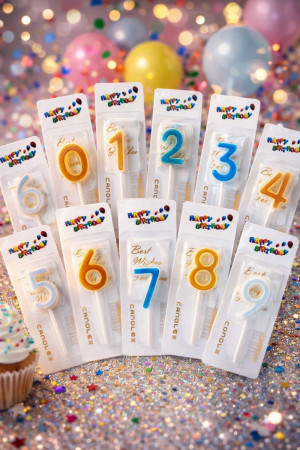 Свеча Цифра для торта 9 см.1 шт.