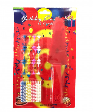 Свечи для торта 24 шт.+ лопатка /144 шт.коробка/