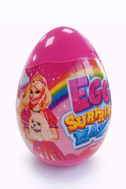 Пластик. яйцо 250*190мм СУПЕРГИГАНТ EGG SURPRISE MAXI ДЛЯ ДЕВОЧЕК с большими игр. 260г 1