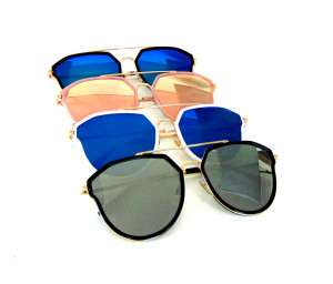 Очки солнцезащитные с металлической оправой и дужками 1 шт.