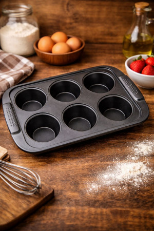 Форма антипригарное покрытие 6 ячеек 31*20*3 см.1 шт.