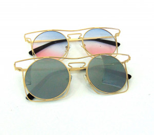 Очки солнцезащитные с металлической оправой и дужками 1 шт.